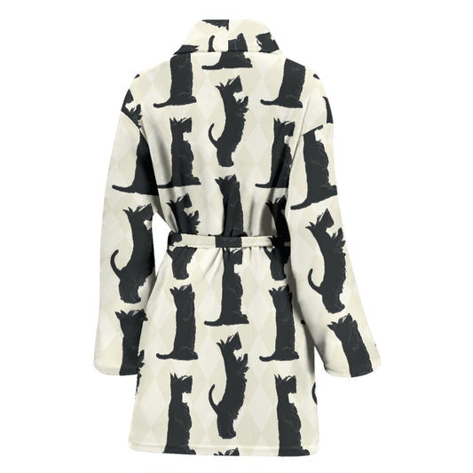 Scottish Terriers Print Design LKS309 Women Bathrobe