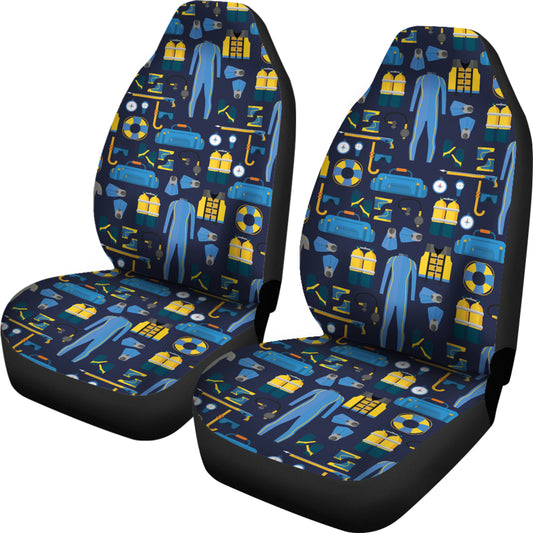 Scuba Equipment Print Design LKS305 Car Seat Covers