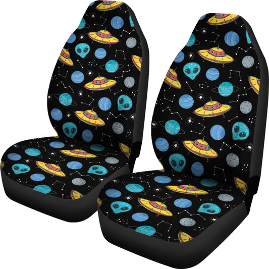UFO Alien Print Design LKS306 Car Seat Covers