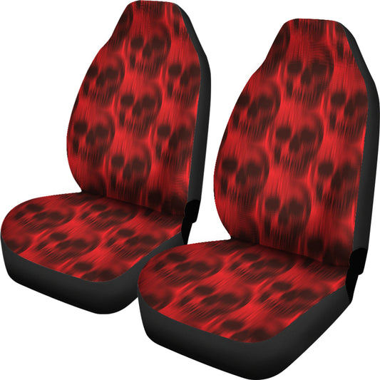 Skull Red Print Design LKS306 Car Seat Covers