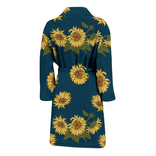 Sunflower Print Design LKS305 Men Bathrobe