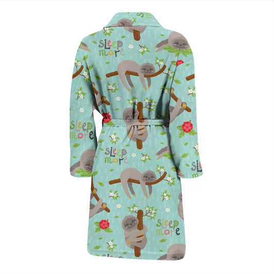 Sloth Print Design LKS305 Men Bathrobe