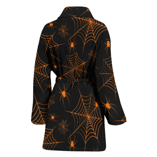Spider Web Print Design LKS306 Women Bathrobe