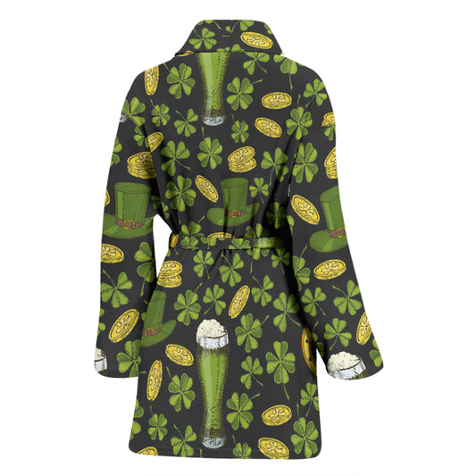 St Patricks Day Print Design LKS307 Women Bathrobe