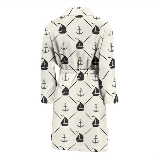 Sailboat Print Design LKS302 Men Bathrobe