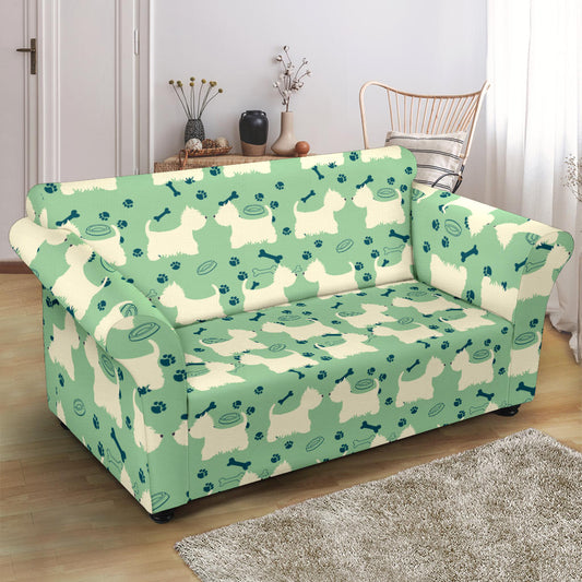Scottish Terriers Print Design LKS302 Loveseat Couch Slipcover