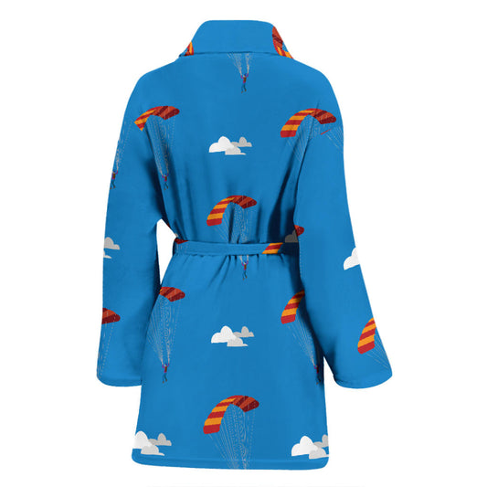 Skydiving Pattern Print Design 02 Women Bathrobe