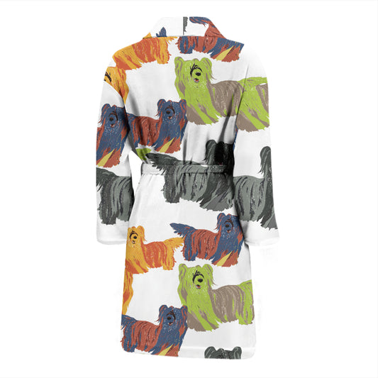 Skye Terriers Print Design LKS301 Men Bathrobe