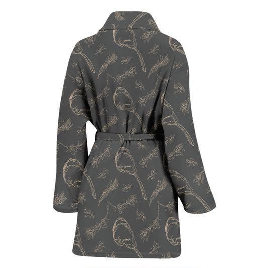 Steak Print Design LKS302 Women Bathrobe