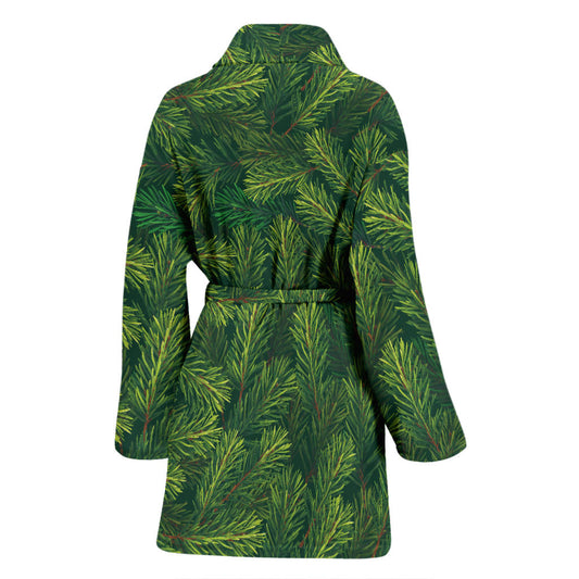 Christmas Tree Pattern Print Design 02 Women Bathrobe