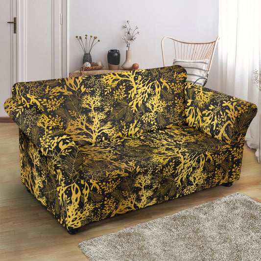 Seaweed Print Design LKS303 Loveseat Couch Slipcover