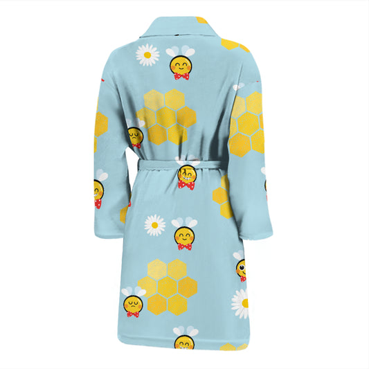 Bee Cute Print Design LKS304 Men Bathrobe