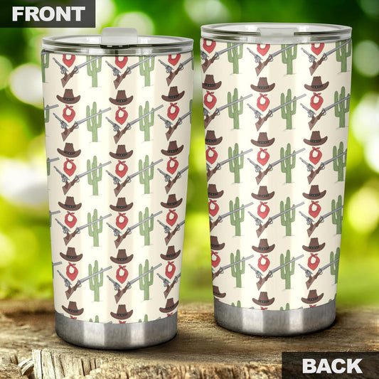 Western Cowboy Print Tumbler