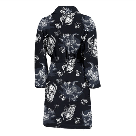 Vikings Print Design LKS304 Men Bathrobe