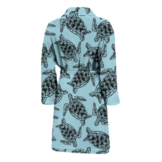 Sea Turtle Print Design LKS3010 Men Bathrobe