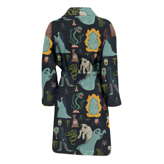 Creepy Print Design LKS303 Men Bathrobe