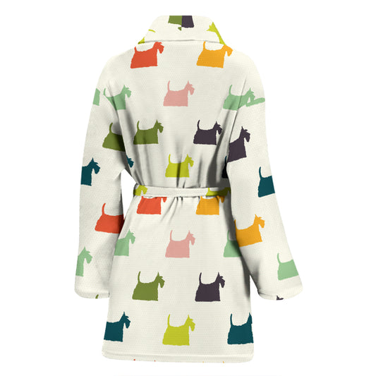 Scottish Terriers Print Design LKS305 Women Bathrobe