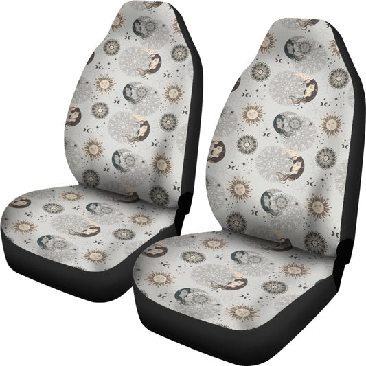 Sun Moon Print Design LKS302 Car Seat Covers