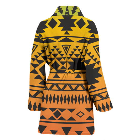 Rastafarian Pattern Print Design A04 Women Bathrobe