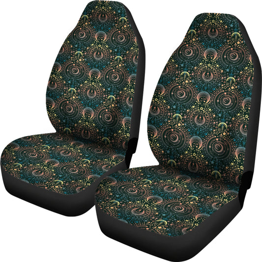 Sun Moon Print Design LKS307 Car Seat Covers