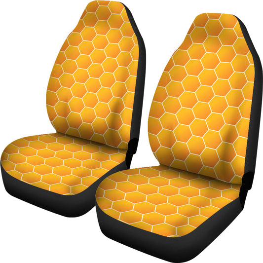 Honey Bee Honeycomb Print Design LKS3011 Car Seat Covers