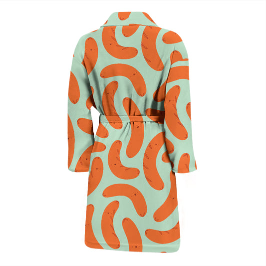Sausage Print Design LKS304 Men Bathrobe