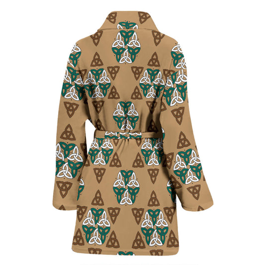 Celtic Pattern Print Design 08 Women Bathrobe