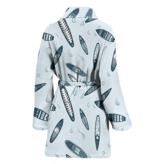 Surfboard Print Design LKS306 Women Bathrobe