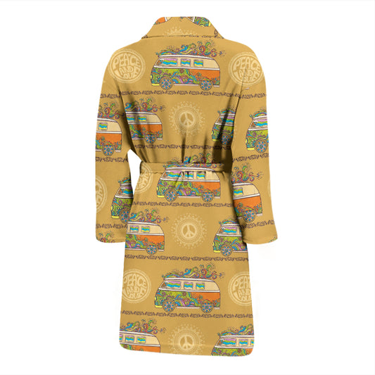 Hippie Van Print Design LKS304 Men Bathrobe