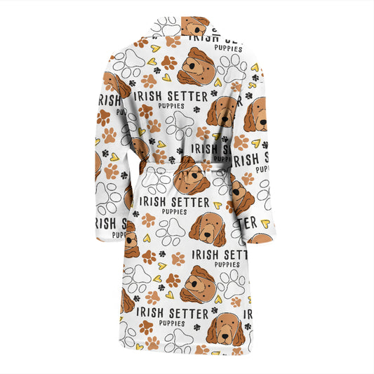 Setters Irish Print Design LKS301 Men Bathrobe