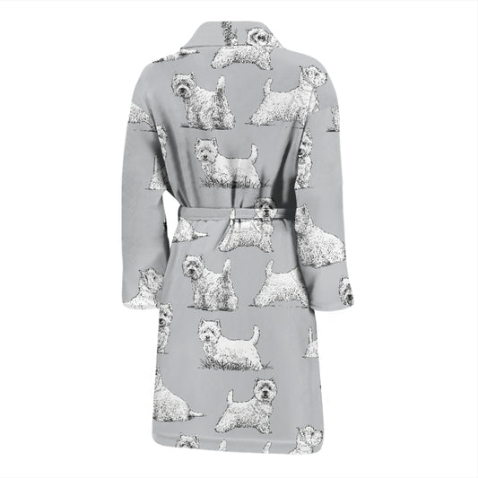 Scottish Terriers Print Design LKS3011 Men Bathrobe
