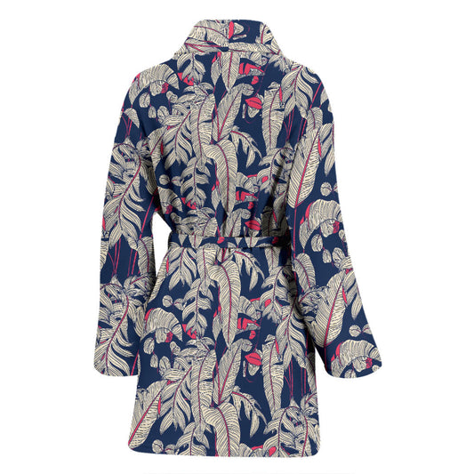 Bird Of Paradise Pattern Print Design 03 Women Bathrobe