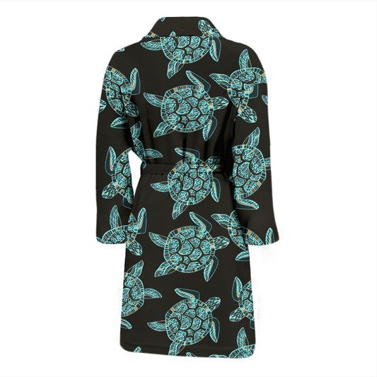 Sea Turtle Print Design LKS302 Men Bathrobe