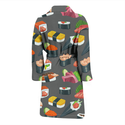 Sushi Print Design LKS302 Men Bathrobe
