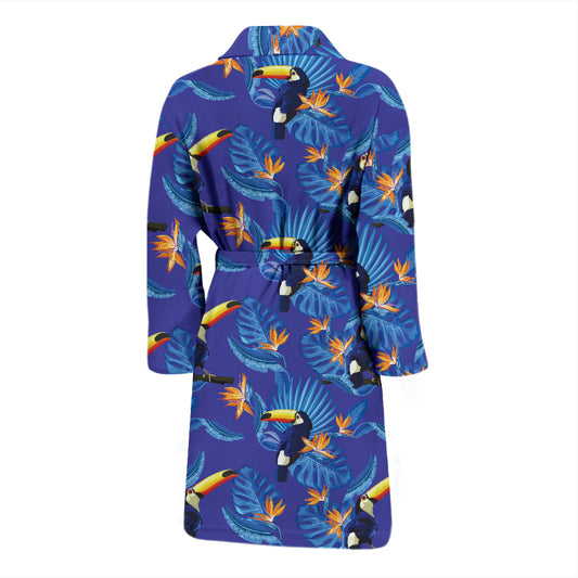 Toucan Print Design LKS306 Men Bathrobe