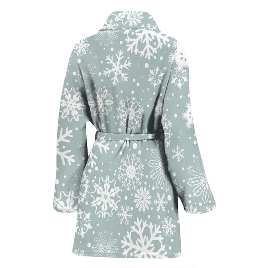 Snowflake Print Design LKS303 Women Bathrobe