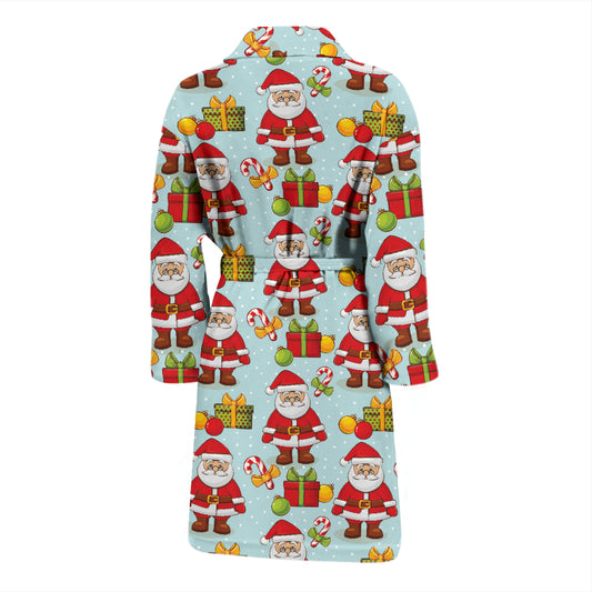 Santa Christmas Themed Print Design LKS303 Men Bathrobe