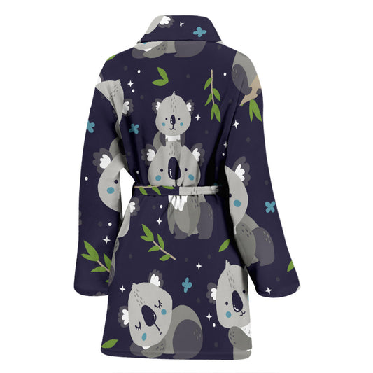 Koala Pattern Print Design 04 Women Bathrobe