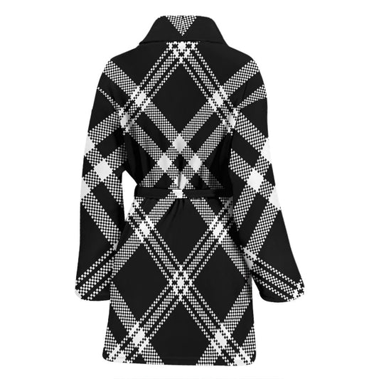 Madras Pattern Print Design 03 Women Bathrobe