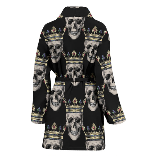 Skull King Print Design LKS3010 Women Bathrobe