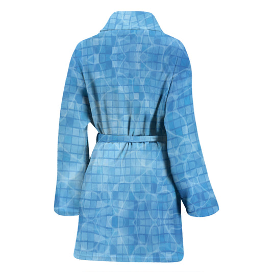 Swimming Pool Print Design LKS302 Women Bathrobe