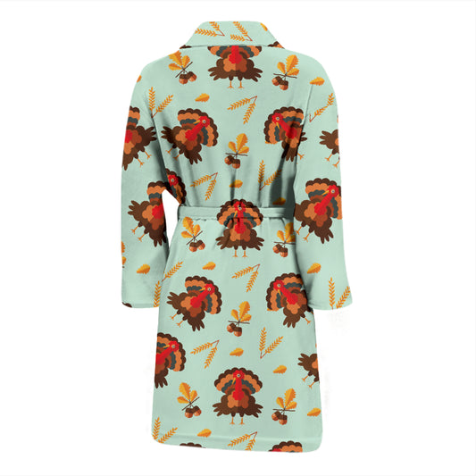 Thanksgiving Print Design LKS309 Men Bathrobe