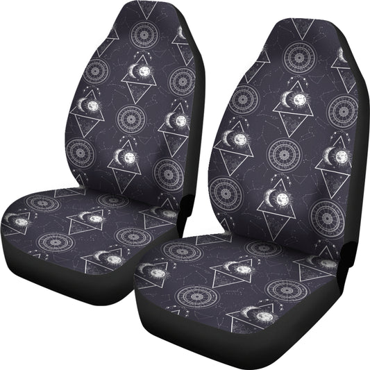 Sun Moon Print Design LKS309 Car Seat Covers