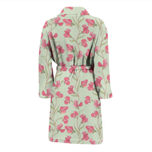 Sweet Pea Print Design LKS301 Men Bathrobe