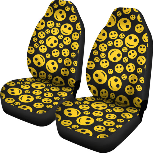 Smiley Face Emoji Print Design LKS304 Car Seat Covers