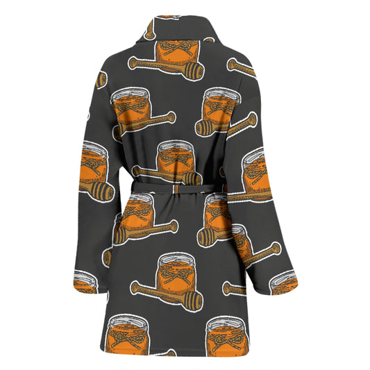 Honey Bee Print Design LKS305 Women Bathrobe