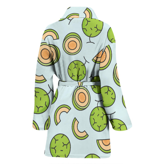 Cantaloupe Pattern Print Design 02 Women Bathrobe