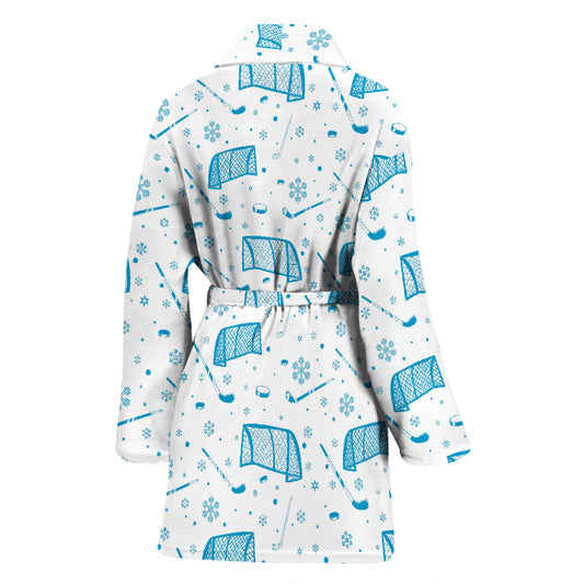 Hockey Print Design LKS303 Women Bathrobe