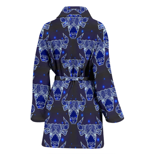 Taurus Print Design LKS302 Women Bathrobe