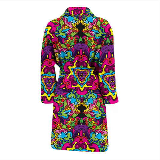 Trippy Print Design LKS303 Men Bathrobe